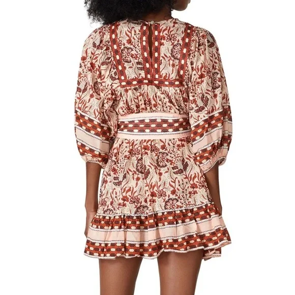 Cleobella Magdalena Mini Dress Boho Floral Print - Picture 3 of 8